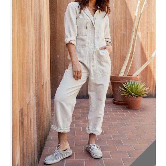 Outerknown Pants - NEW Outerknown Station Jumpsuit Women Small Utility Coveralls Cargo Linen Cotton